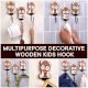 Brown Wooden Panda Wall Hooks